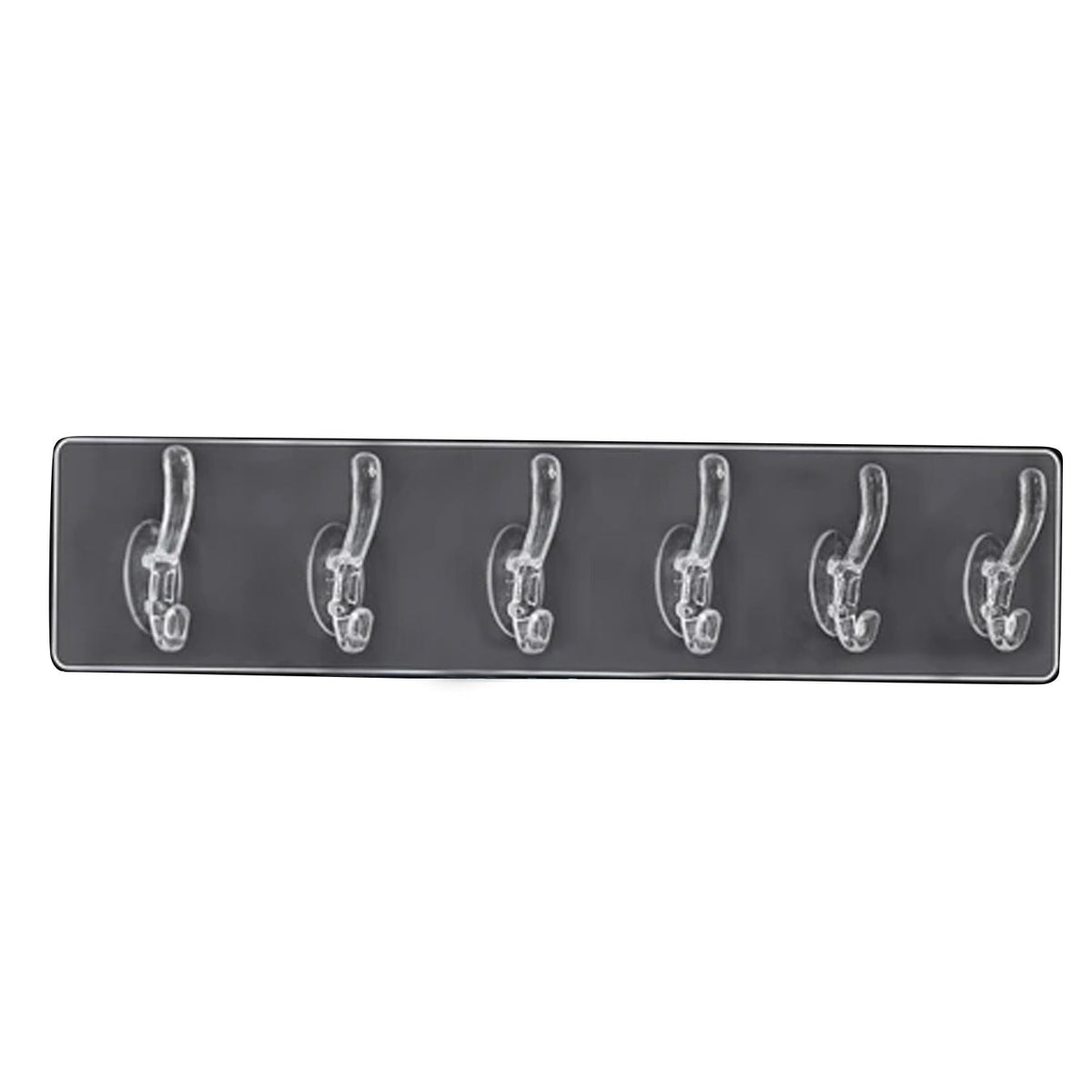 Wall Hook Rail – Heavy Duty 6-Pin Transparent Golden | GlimmerHome