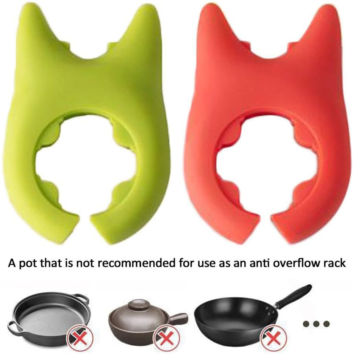Plastic Pot Holder with Cat Ear Design – Adjustable & Heat-Resistant