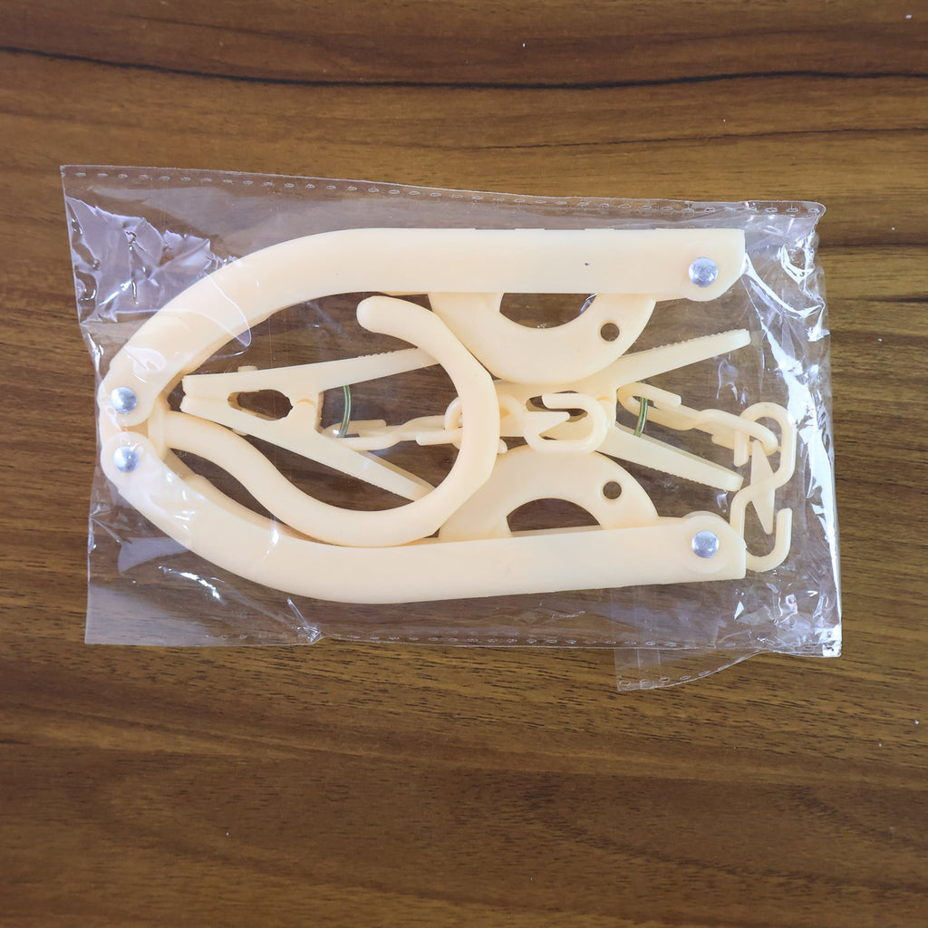 Adjustable Folding Clothes Hanger with Clips for Versatile Use