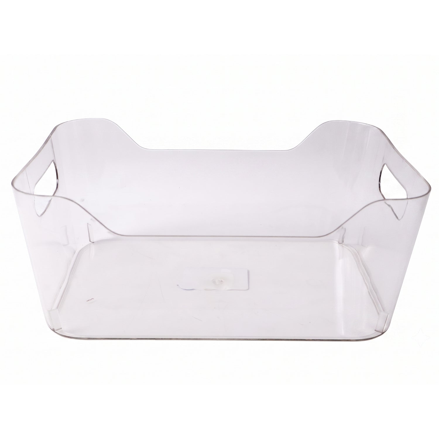 White background with storage box size guide