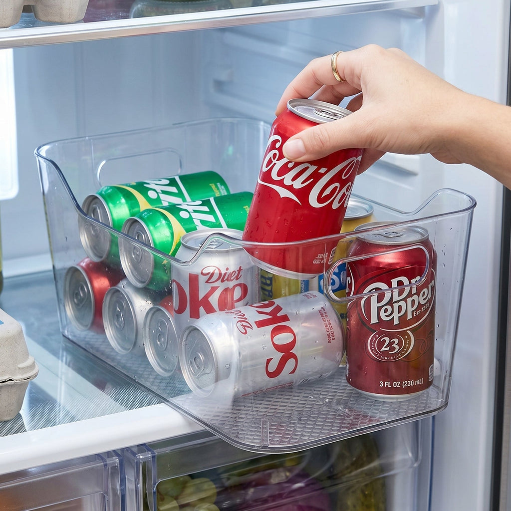 Transparent organizer for kitchen and household storage