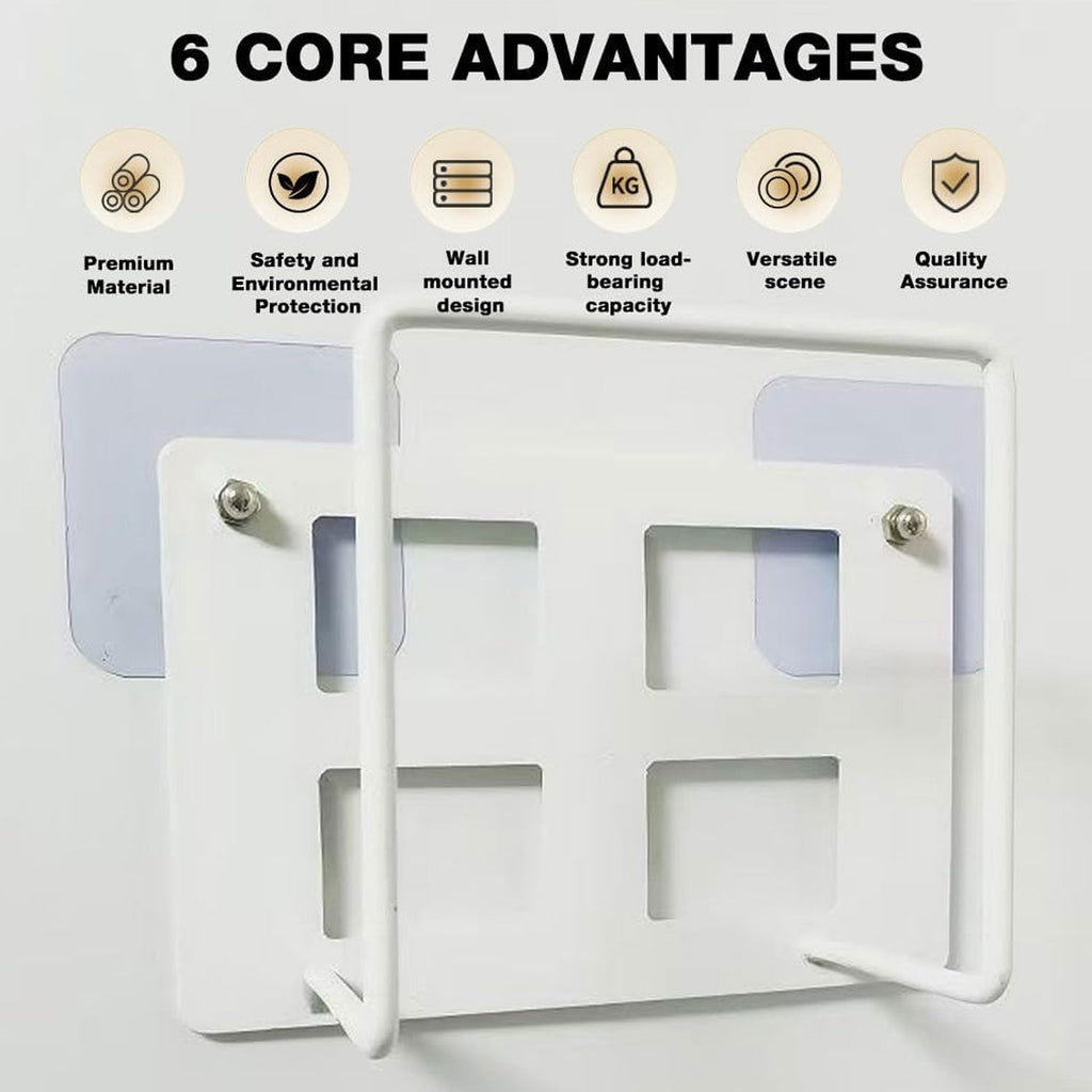WiFi router wall mount bracket holder stand with open frame design