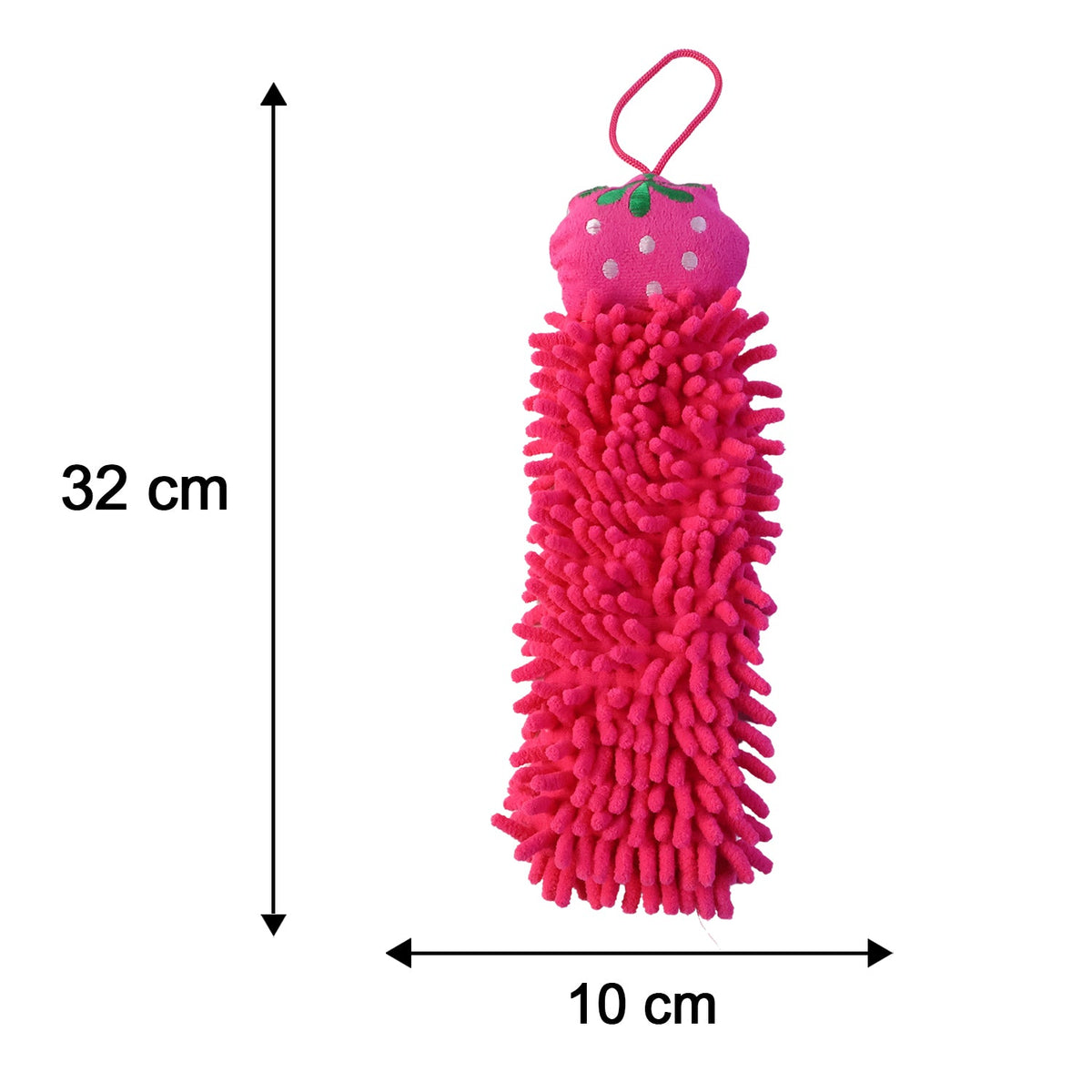 Microfiber Chenille Hanging Hand Towel for Bathroom and Kitchen Cleaning (1 Pc)