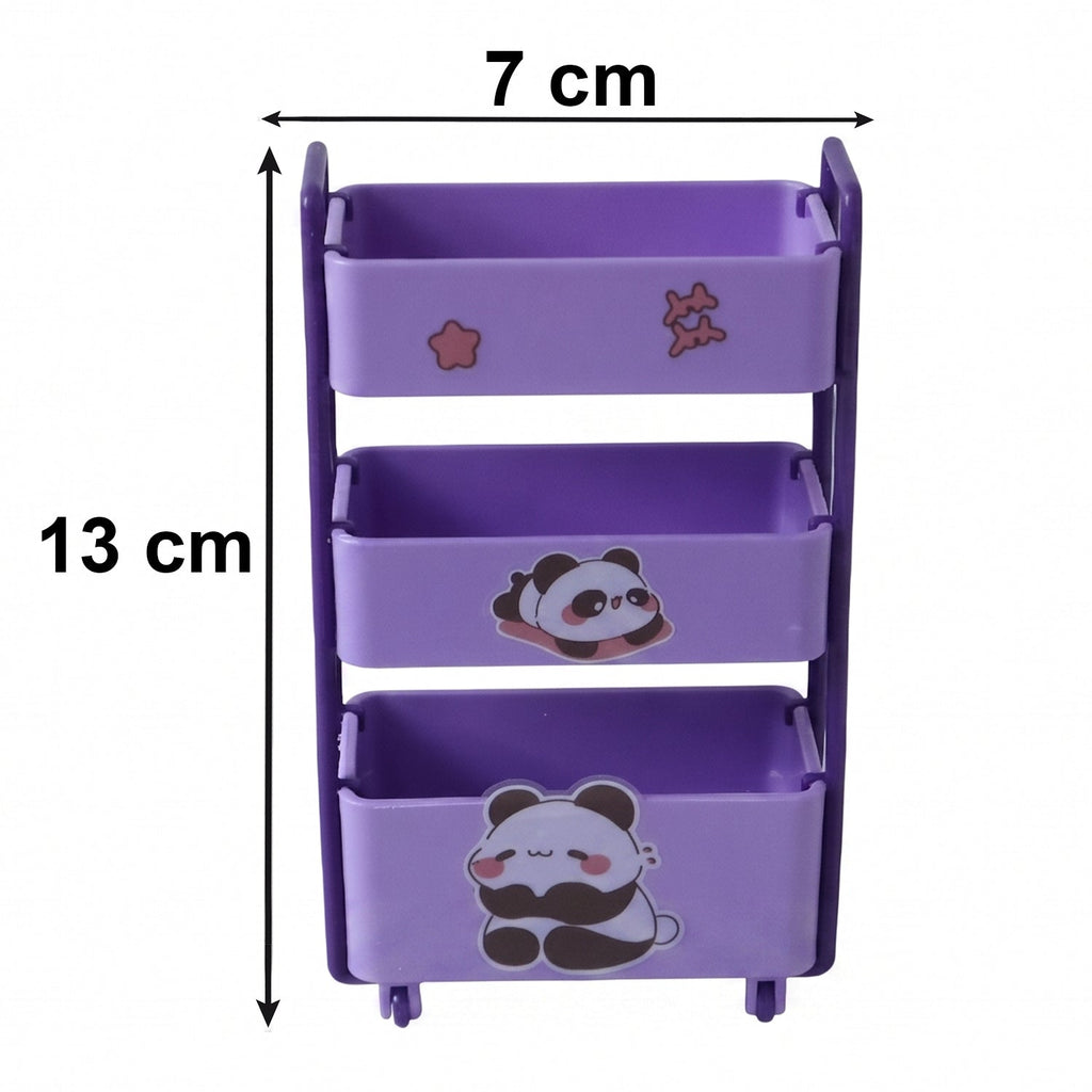 Size graphic showing the compact dimensions of the trolley.