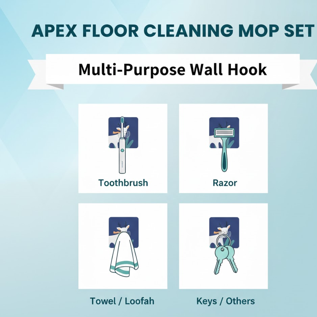 Self-Adhesive Wall Hook – Drill-Free, Waterproof & Reusable