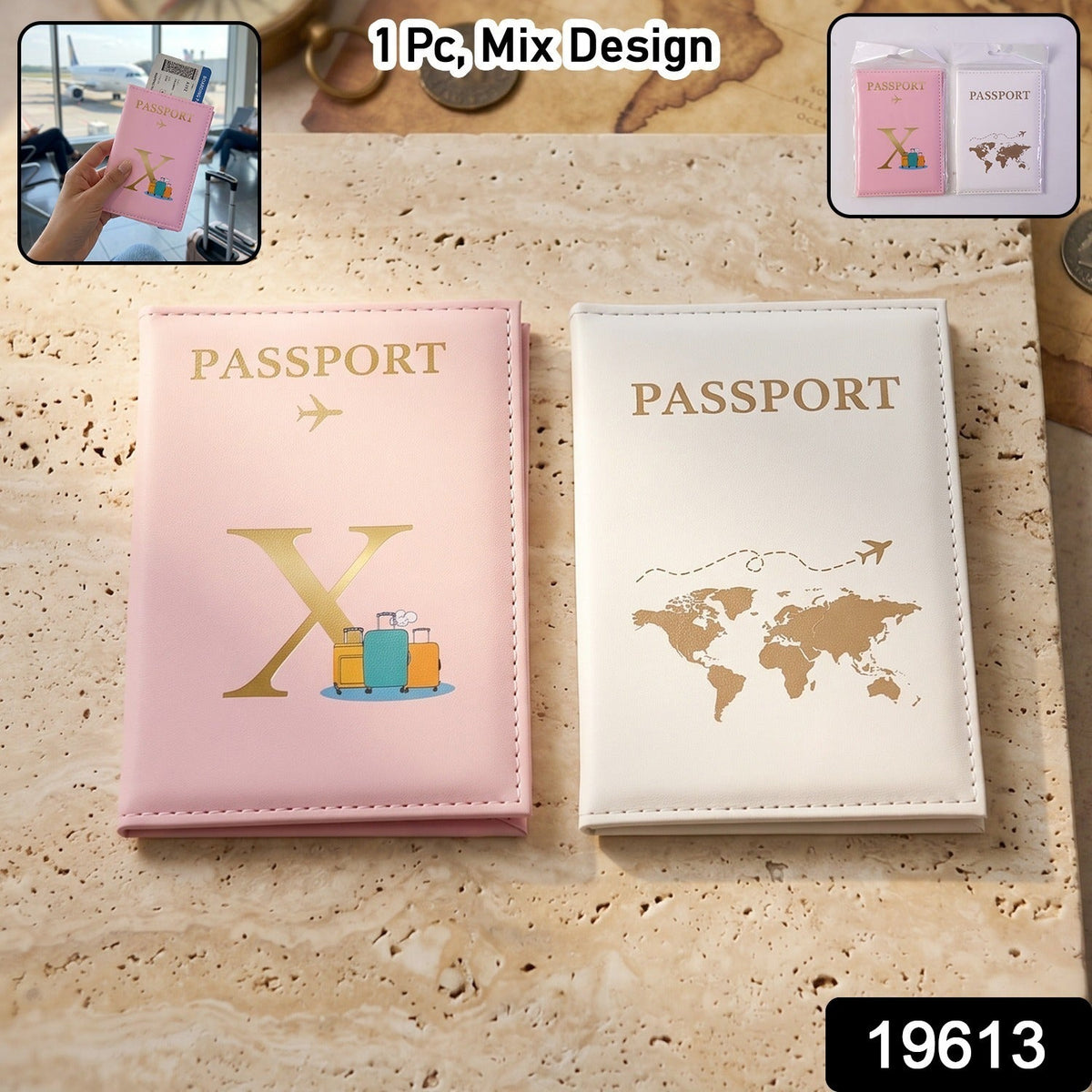 Travel Passport Holder Wallet – Stylish Mix Design & Compact