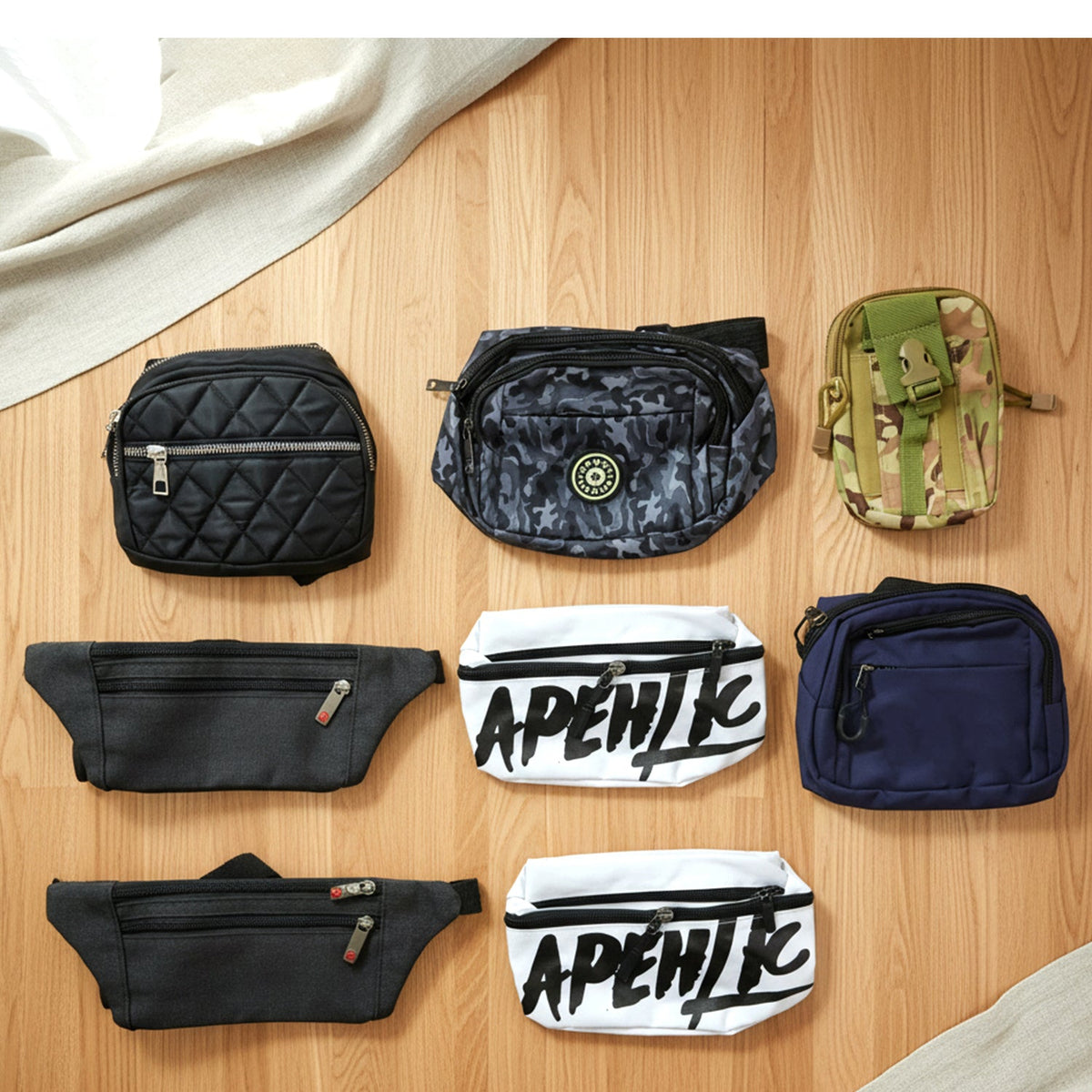 Multipurpose Waist Bag – Lightweight Travel Fanny Pack with Zipper