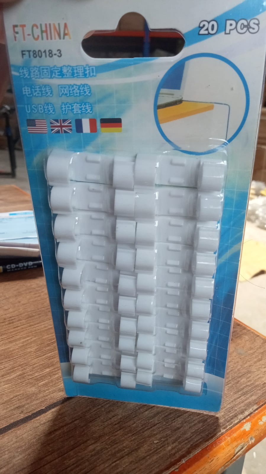 Self-Adhesive Cable Clips – 20-Pack Wire Organizers | Dustiva