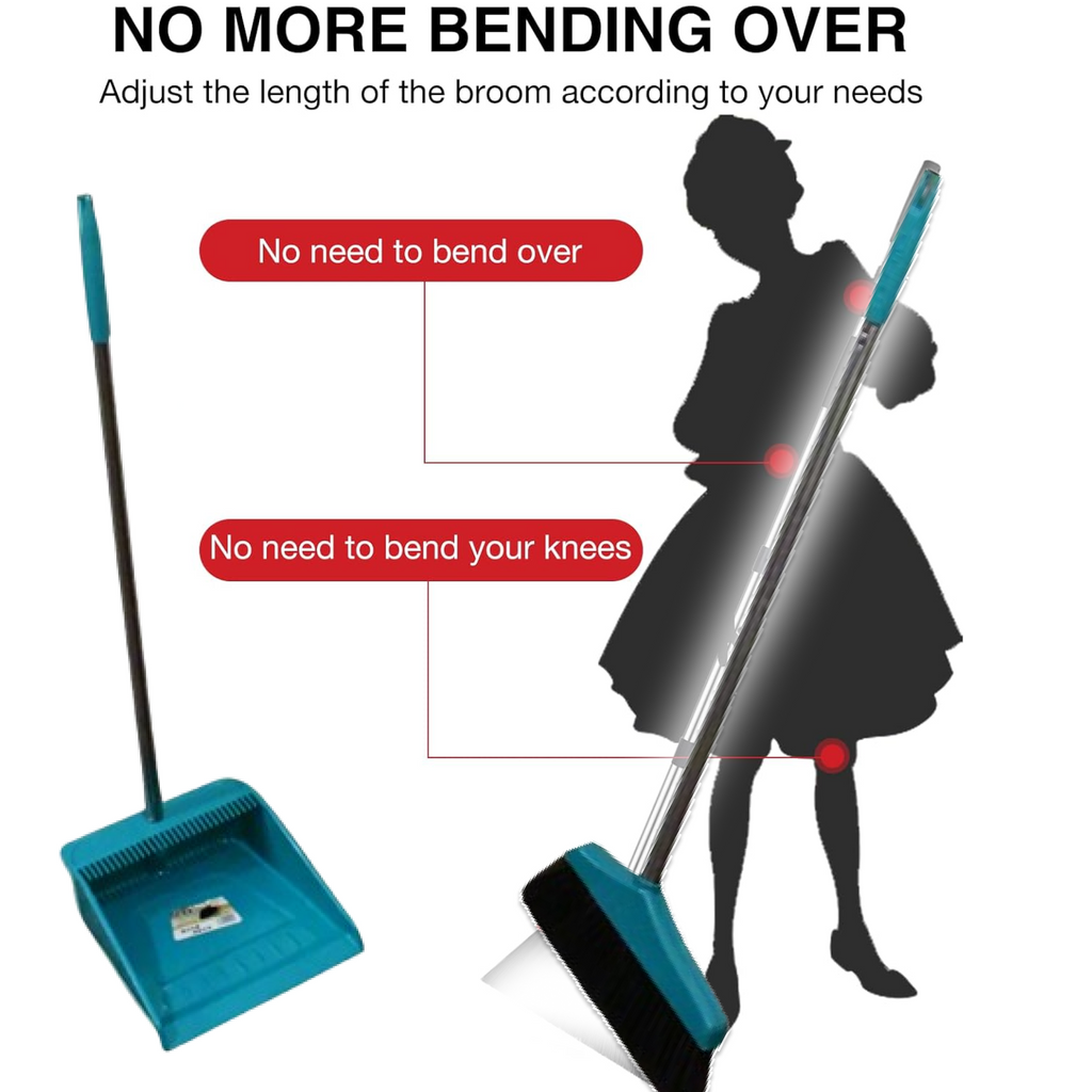 Long Handle Dustpan and Brush – Ergonomic Cleaning Set | VoltDesk