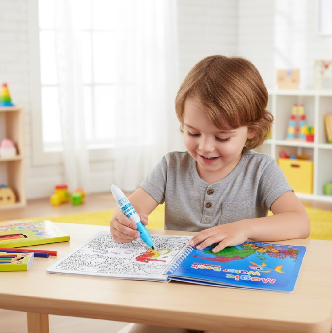 Magic Water Coloring Book – Reusable Mess-Free Fun for Kids | Inventive Play