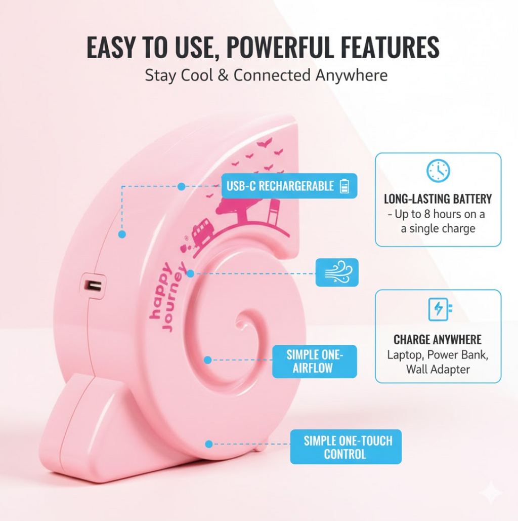USB Mini Fan – Portable, Quiet & Bright for Any Desk | VoltDesk