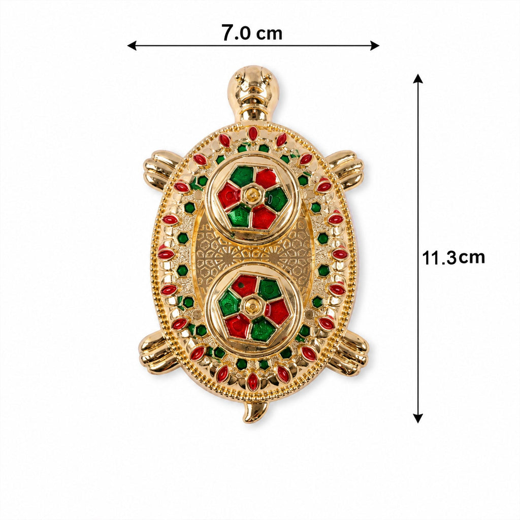 Size guide for tortoise-shaped kumkum holder