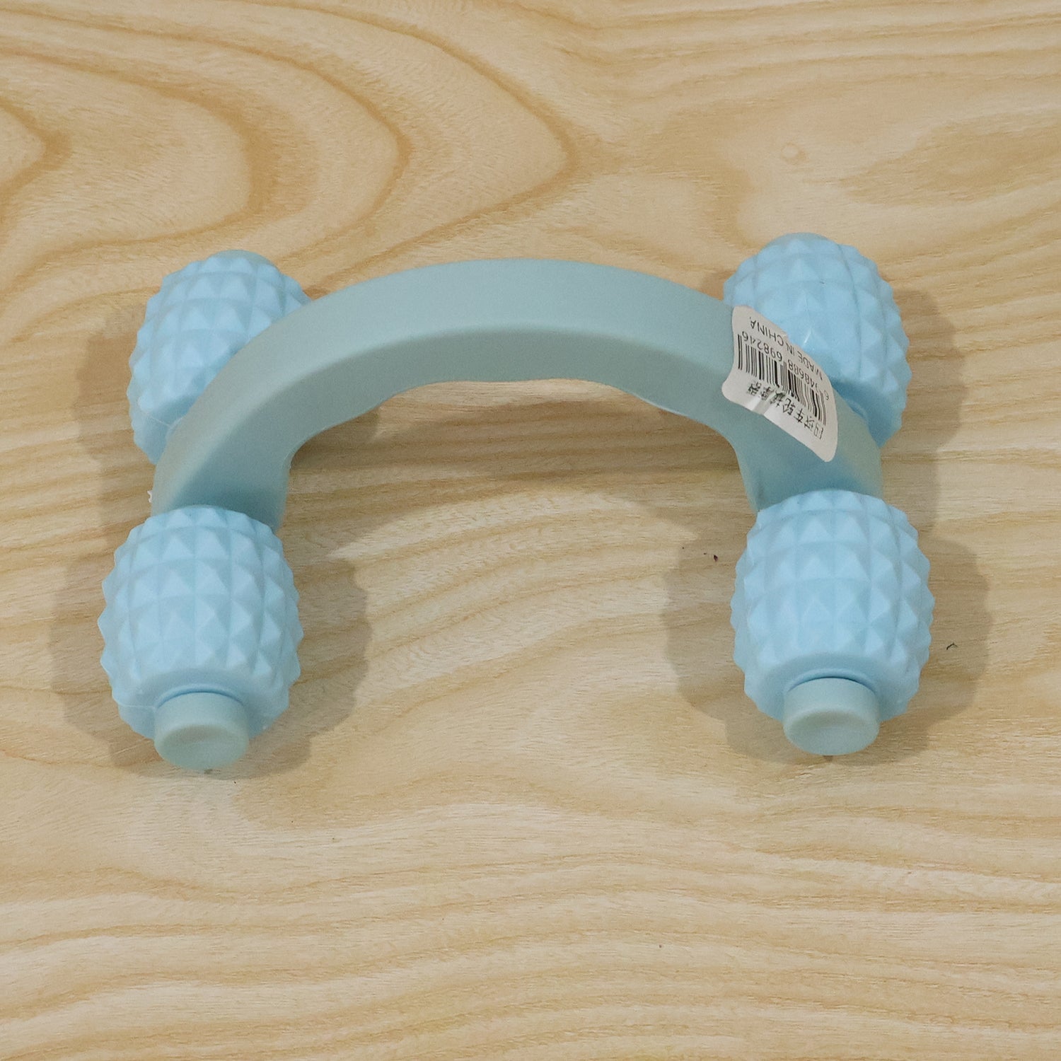 Retail box of portable handheld massager.