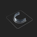 Transparent invisible adhesive curtain rod holder for easy wall mounting