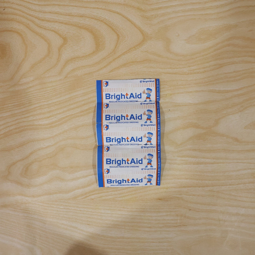 Pack of 5 BrightAid adhesive bandages for everyday use.