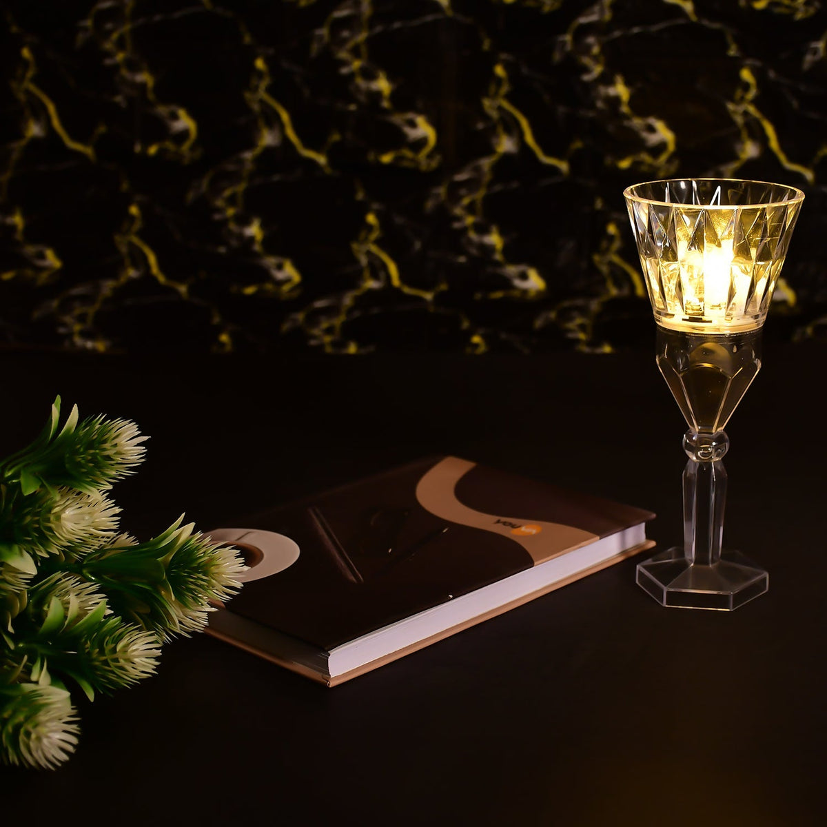 Crystal Table Lamp – Transparent Mini LED Reflection Light | Styleva