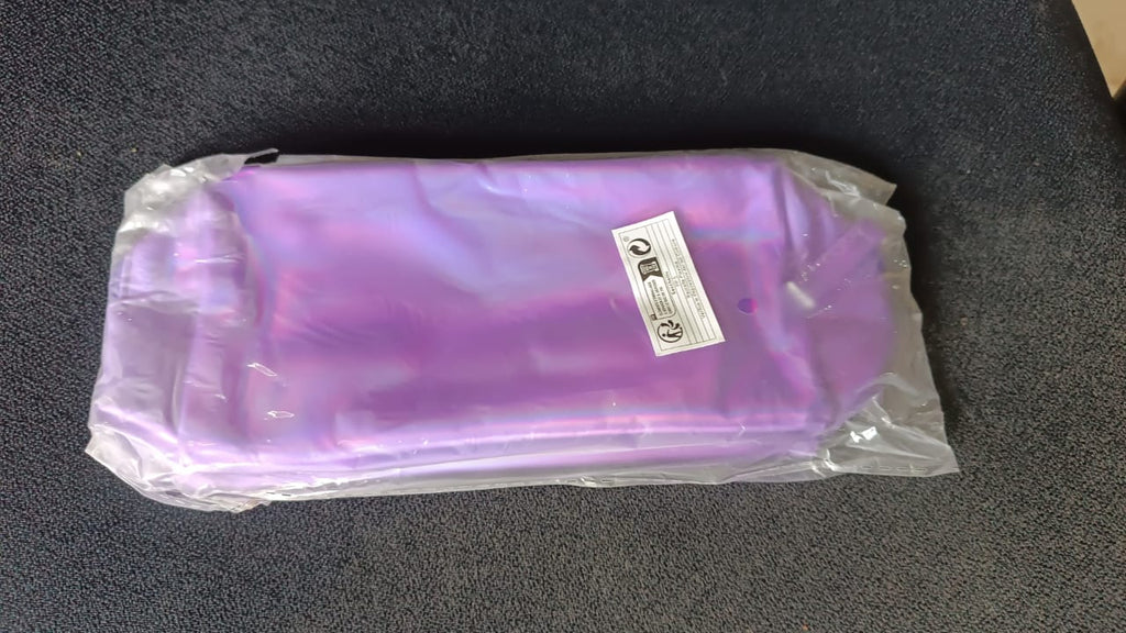 Holographic Waterproof Travel Cosmetic Pouch – Stylish & Durable