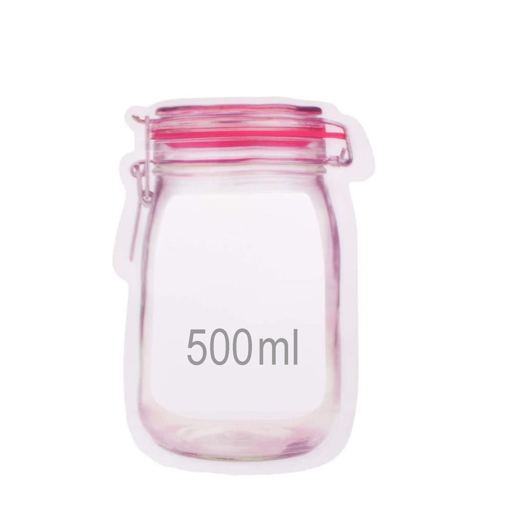 Airtight Food Storage Bag – Reusable Zipper Pouch 500ml | Organivo