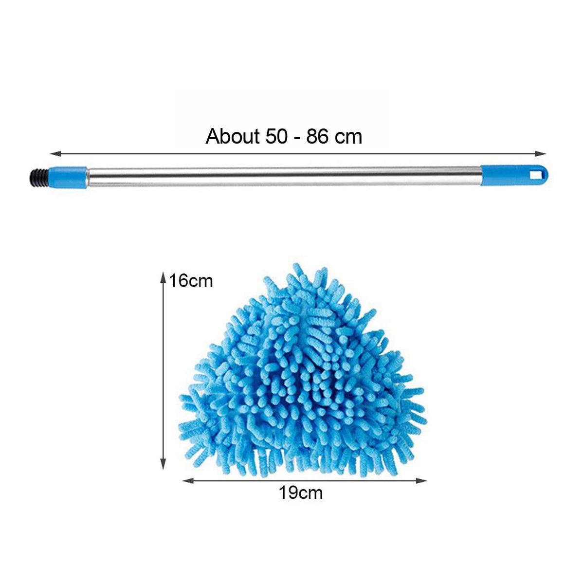 Triangle Mop – Adjustable Stainless Steel for Wet & Dry Floors | Velvet Wipe