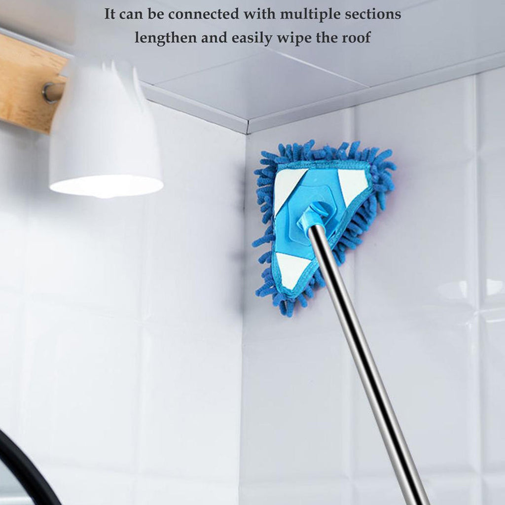 Triangle Mop – Adjustable Stainless Steel for Wet & Dry Floors | Velvet Wipe