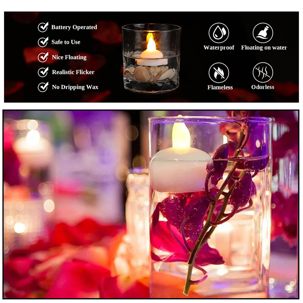 Flameless Floating Candles – Safe & Long-lasting Water Decor