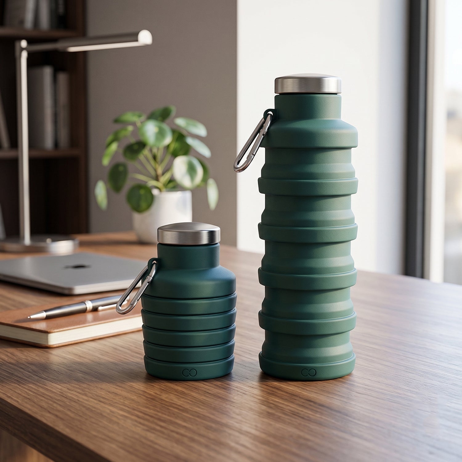500ml collapsible water bottle on white background