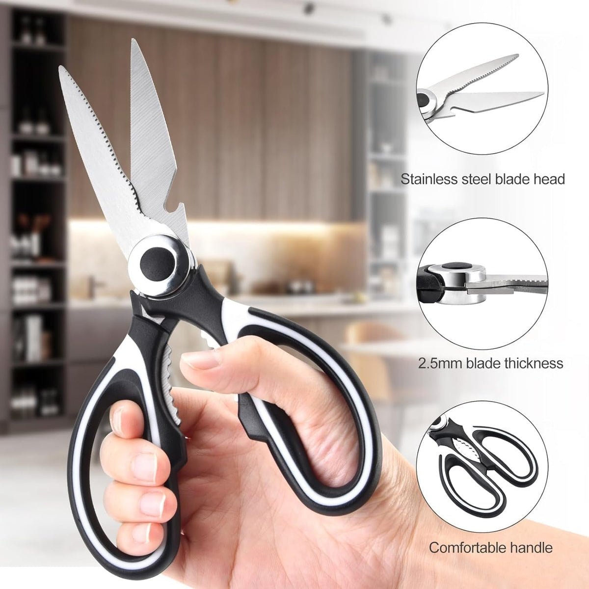 3 in 1 Kitchen Scissors – Sharp & Versatile for Home & Kitchen