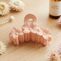 Large flower design plastic hair claw clip for women
