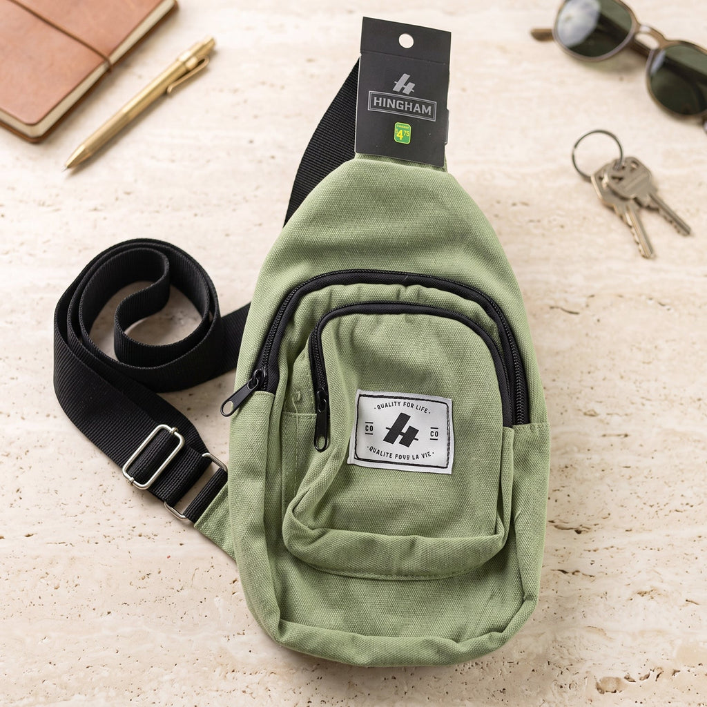 OwlCart FlexiHome – Kids Multi Pocket Sling Crossbody Chest Bag Canvas Bag for Little Boys Girls (1 Pc)