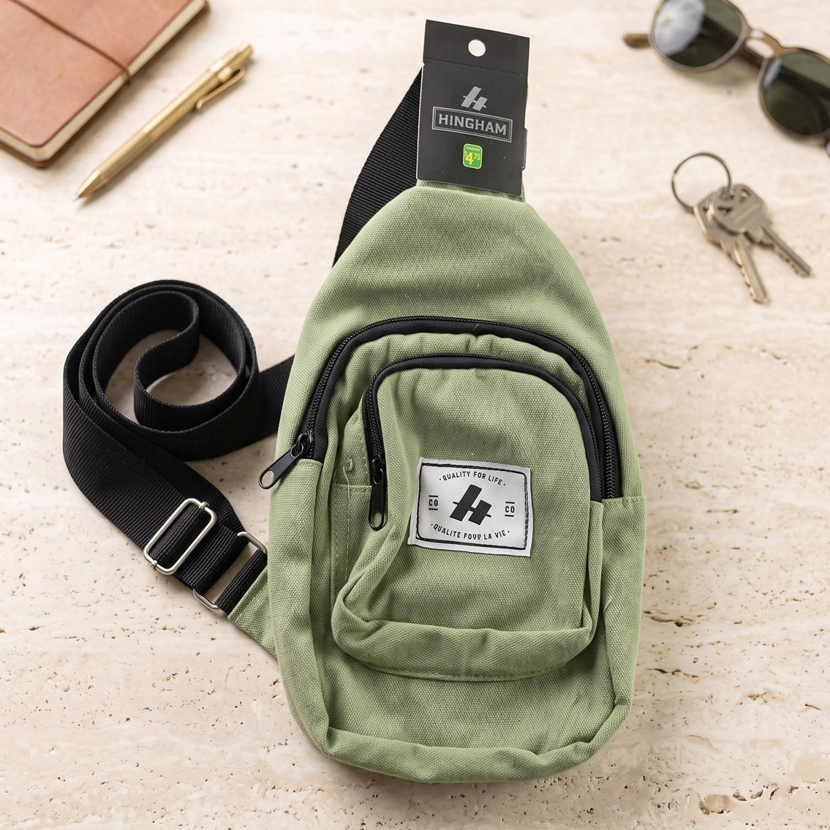 OwlCart FlexiHome – Kids Multi Pocket Sling Crossbody Chest Bag Canvas Bag for Little Boys Girls (1 Pc)