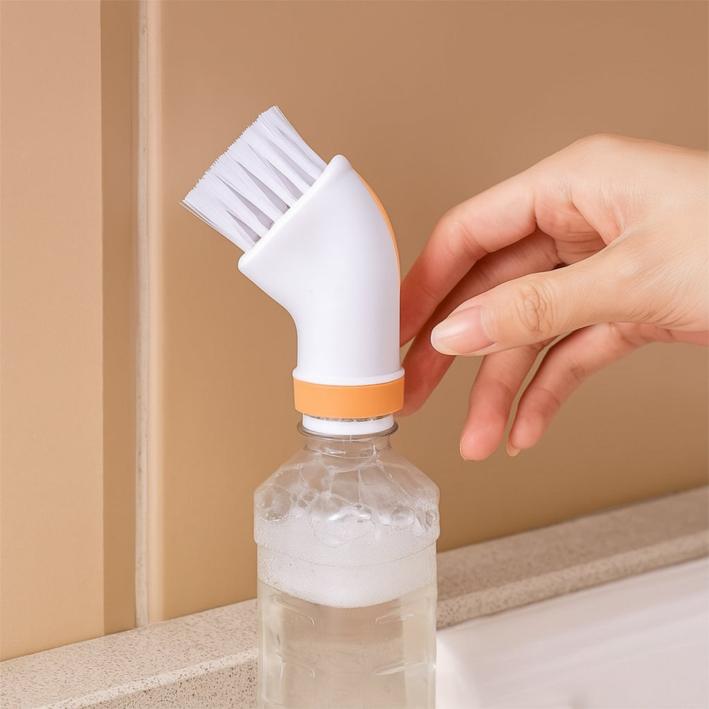 Bottle-Attachable Cleaning Brush – Ergonomic Deep Scrubber