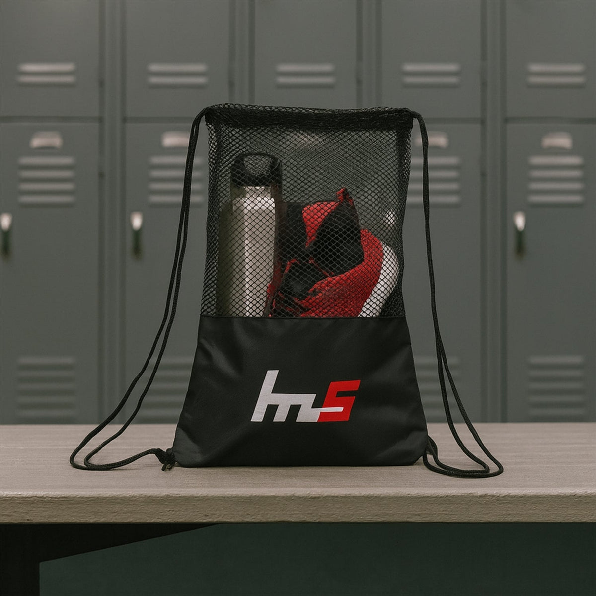 Mesh Drawstring Gym Sack – Breathable Sports Backpack for Workouts