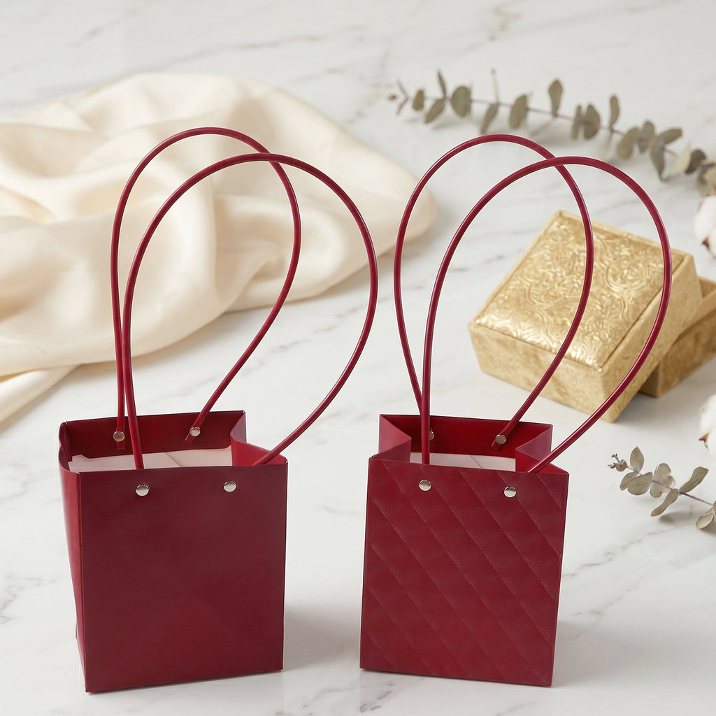 Bouquet gifting bag design with handles