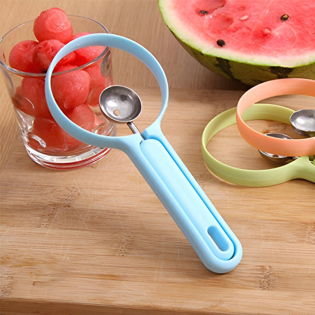 Melon Baller – Multi-Function Fruit Cutter with Silicone Handle