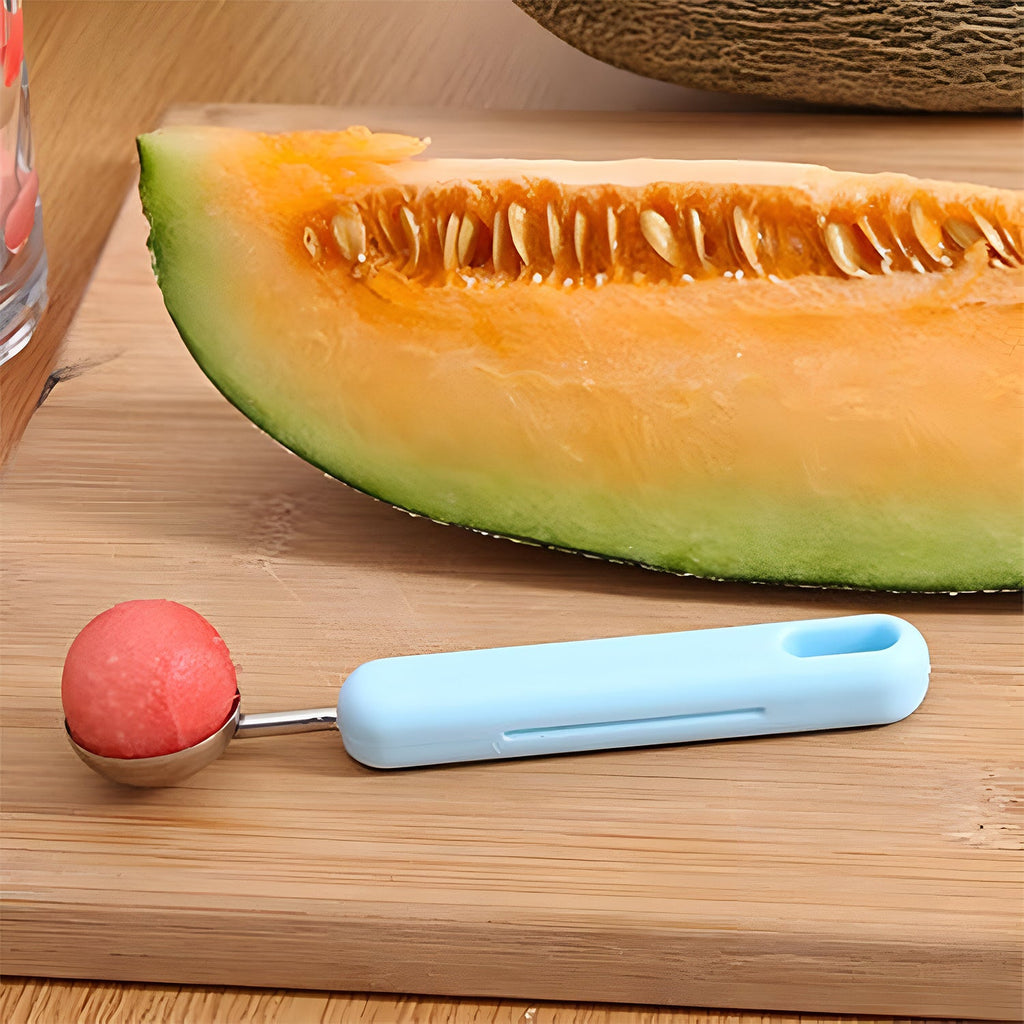 Melon Baller – Multi-Function Fruit Cutter with Silicone Handle