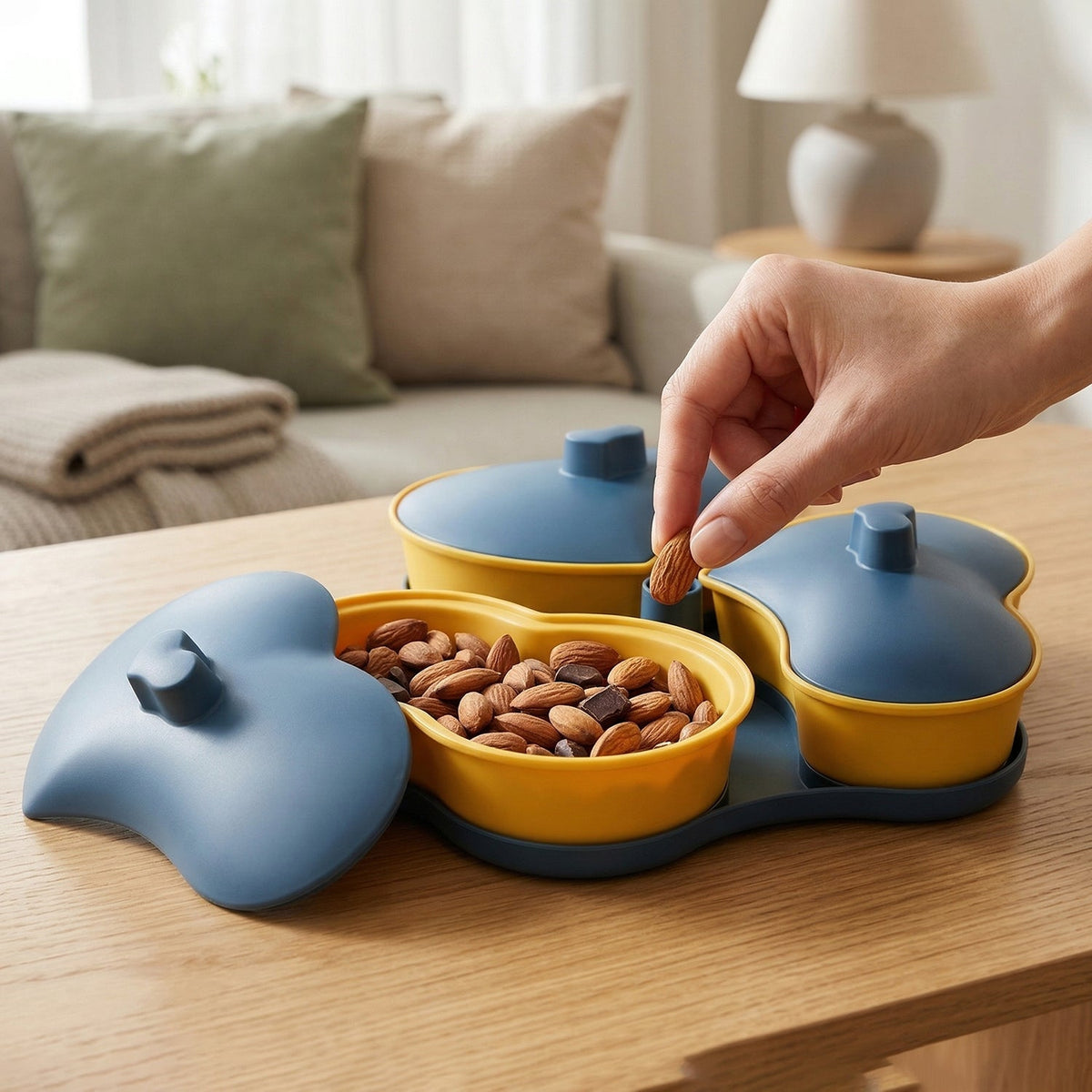 Multipurpose Snack Serving Tray with Lid – Elegant & Convenient