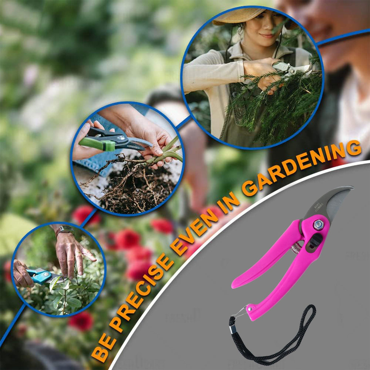 Garden Scissors – Soft Grip Stainless Steel Pruner | Grow Garden Tools