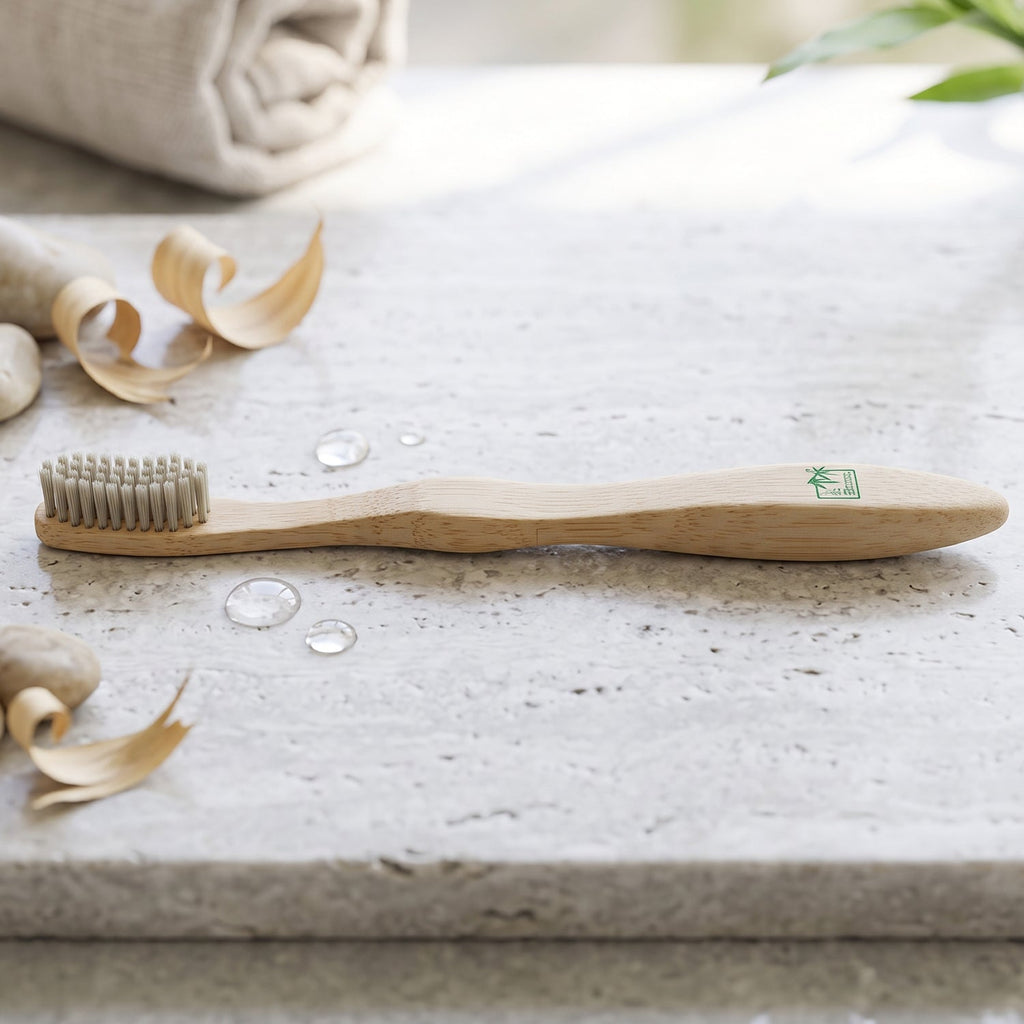 OwlCart HandyHub – Soft Bristle Bamboo Toothbrush, Eco-Friendly Wooden Toothbrush for Travel (1 Pc)
