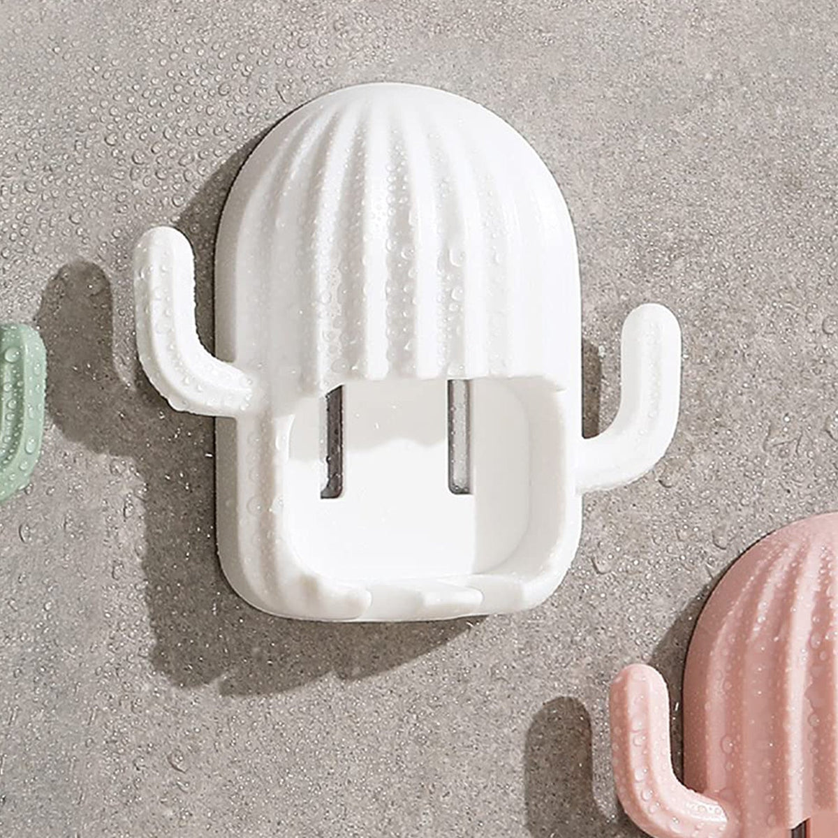 Cactus Toothbrush Holder – Wall Mounted with Dust-Proof Cover