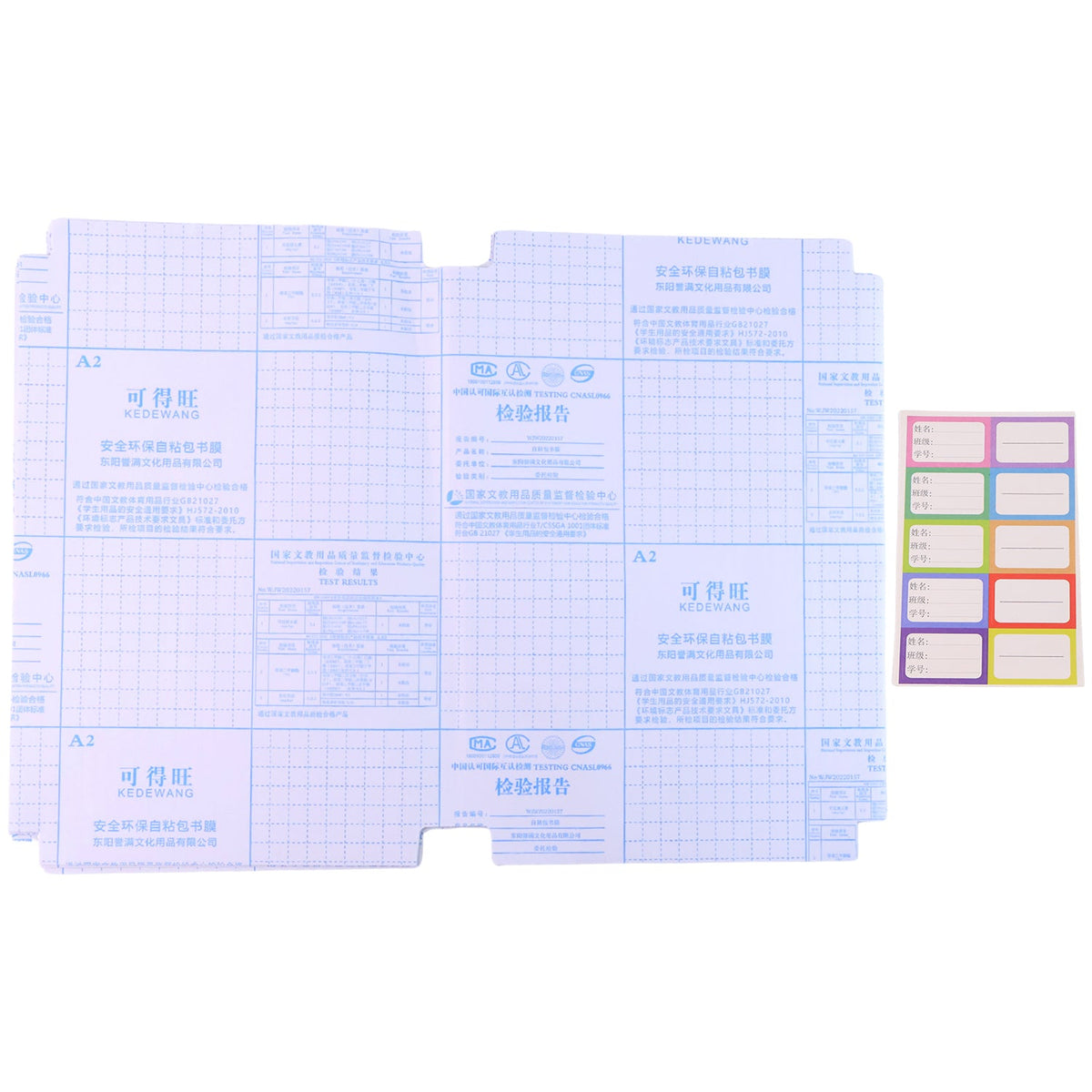 Durable clear adhesive sheets ready for book cover protection