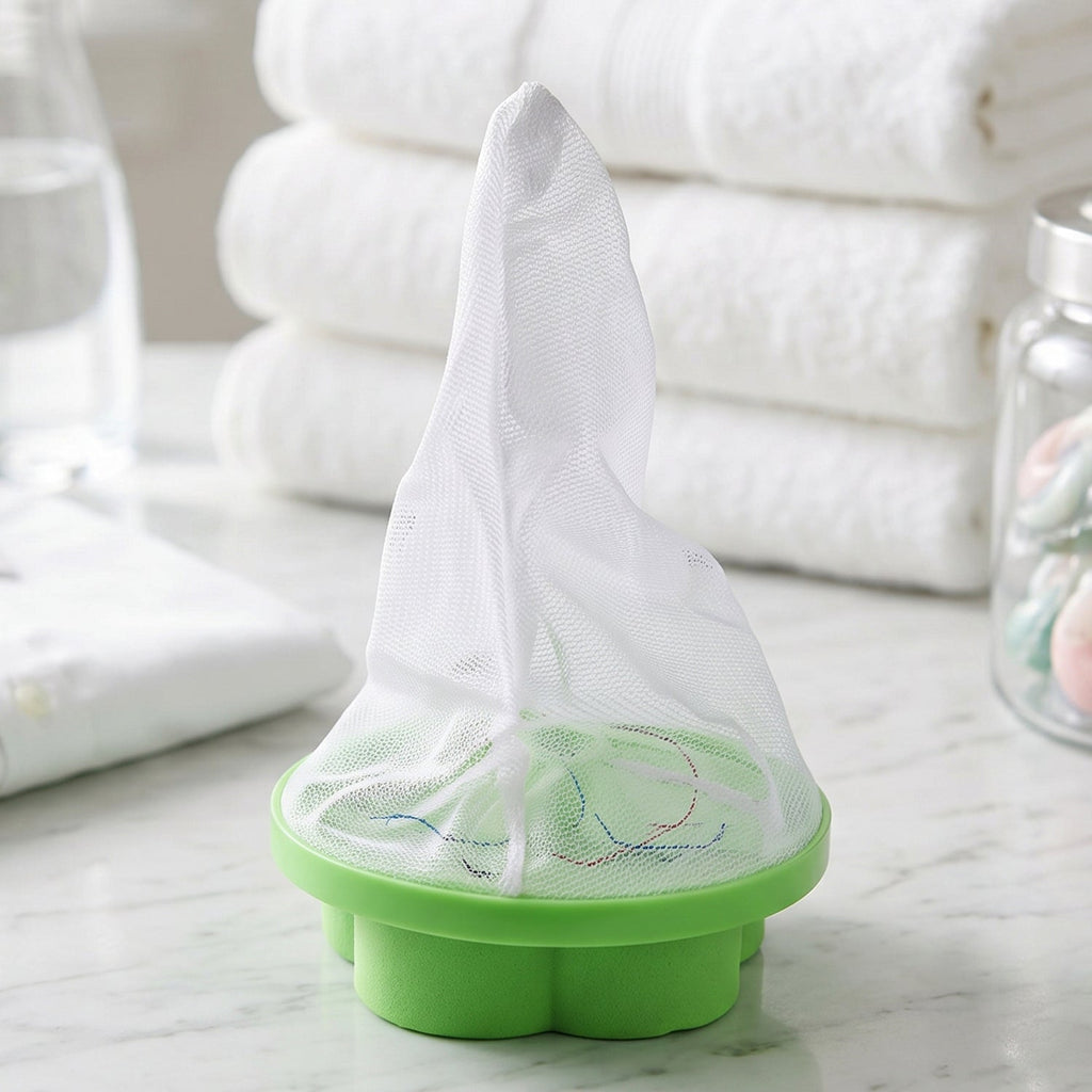 Washing Machine Floating Hair Lint Catcher – Reusable Mesh Flower Filter
