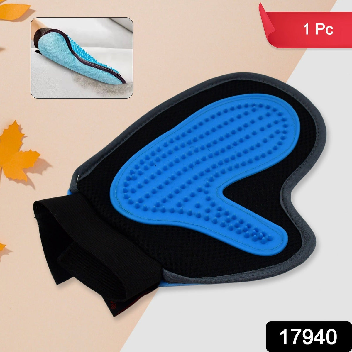Pet Grooming Glove – Gentle Deshedding & Massage Tool for Pets