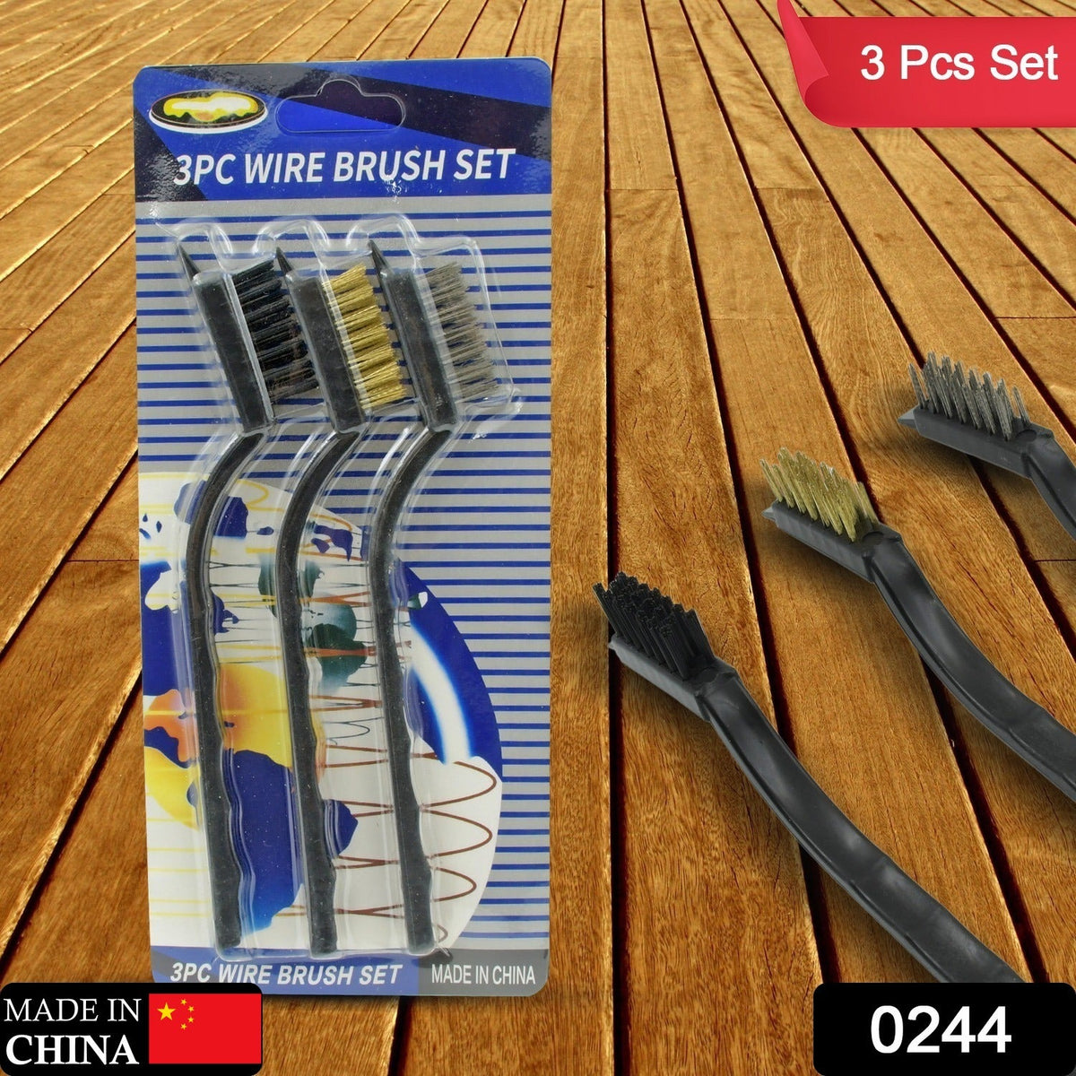 Mini Wire Brush Set – Steel, Nylon, Brass for Cleaning |