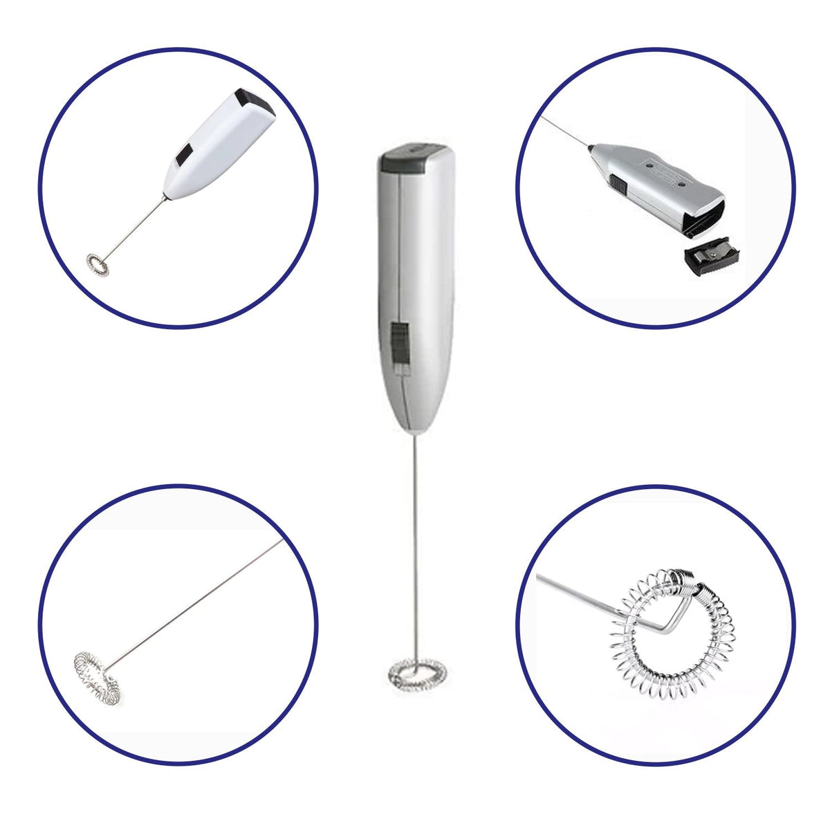 Electric Milk Frother – Handheld Wand Mixer for Coffee | Grippy