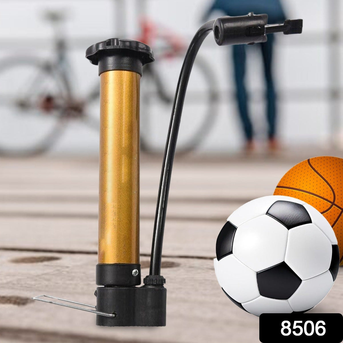 Hand Air Pump – Portable Metal Ball Inflator for Sports | FitFuzion