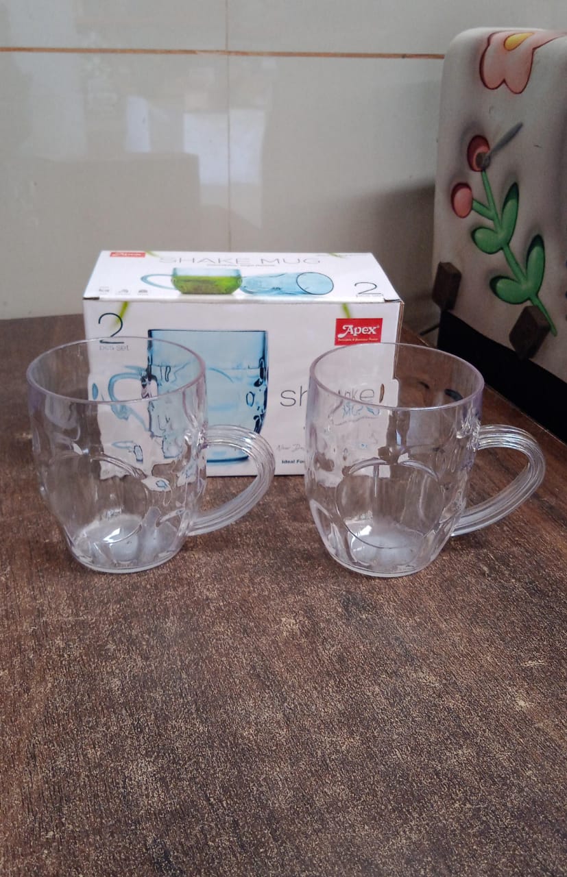 OwlCart HomeSmart Shake Mug Set – Long-Use 350ml Plastic Mugs with Easy Grip