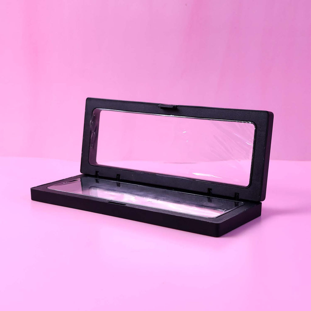 Transparent Floating Jewelry Display Box – 18x7 cm Magnetic Case