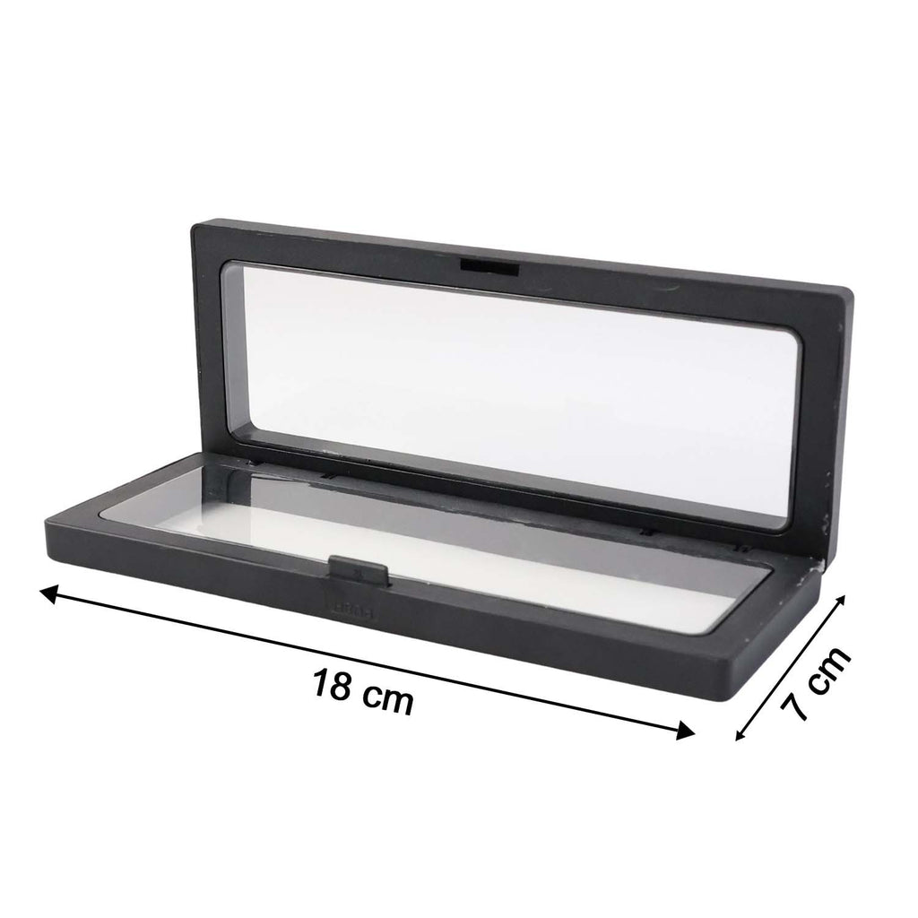 Transparent Floating Jewelry Display Box – 18x7 cm Magnetic Case