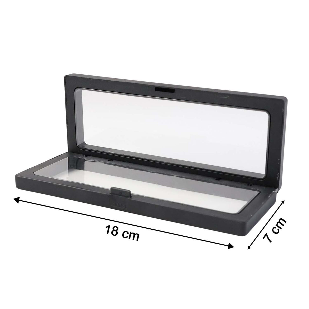 Transparent Floating Jewelry Display Box – 18x7 cm Magnetic Case
