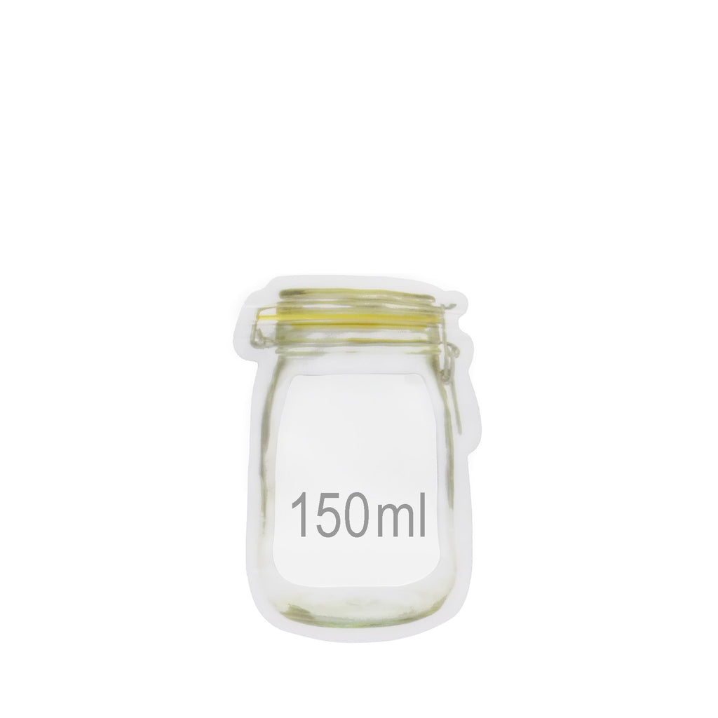Reusable Food Storage Pouch – Airtight Mason Jar Zipper 150ml | Organivo